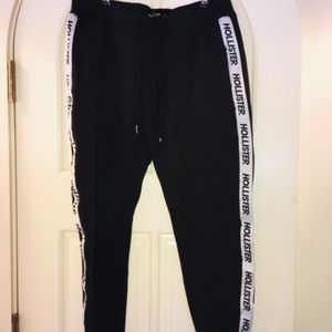 black hollister joggers